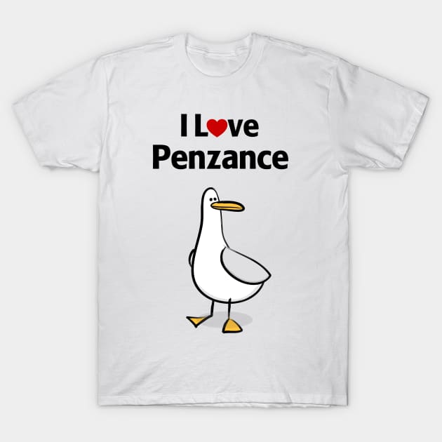 I Love Penzance T-Shirt by MonkeyTshirts